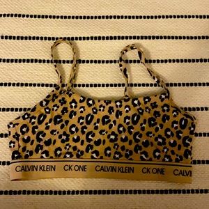 A Calvin Klein cotton bralette